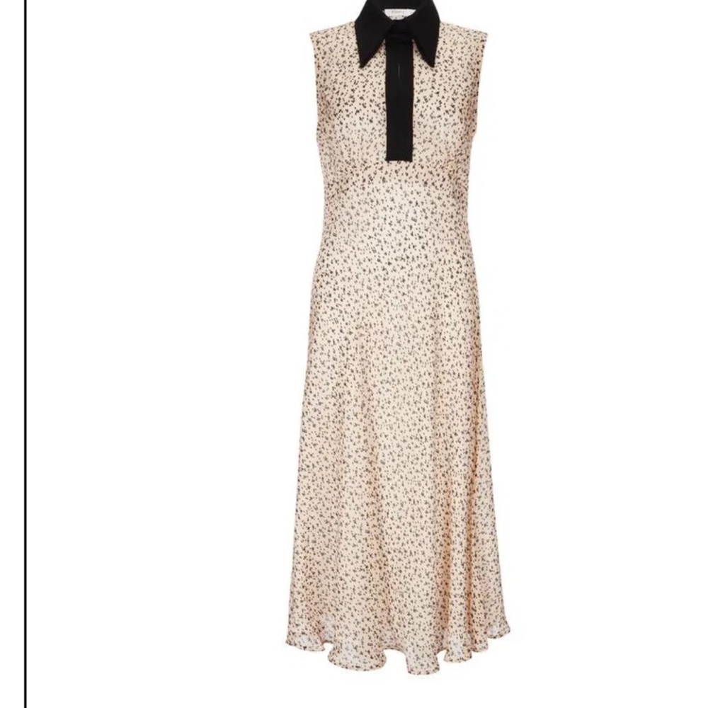 Finery Elegant Cream and Black Sleeveless Dress
